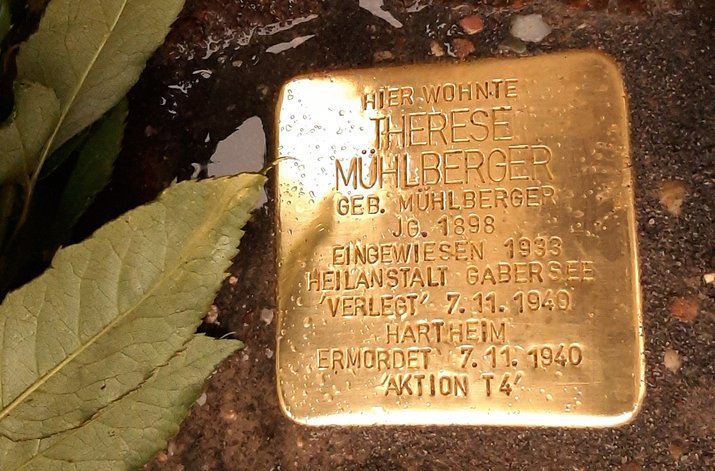 "Stolperstein" for Therese Mühlberger