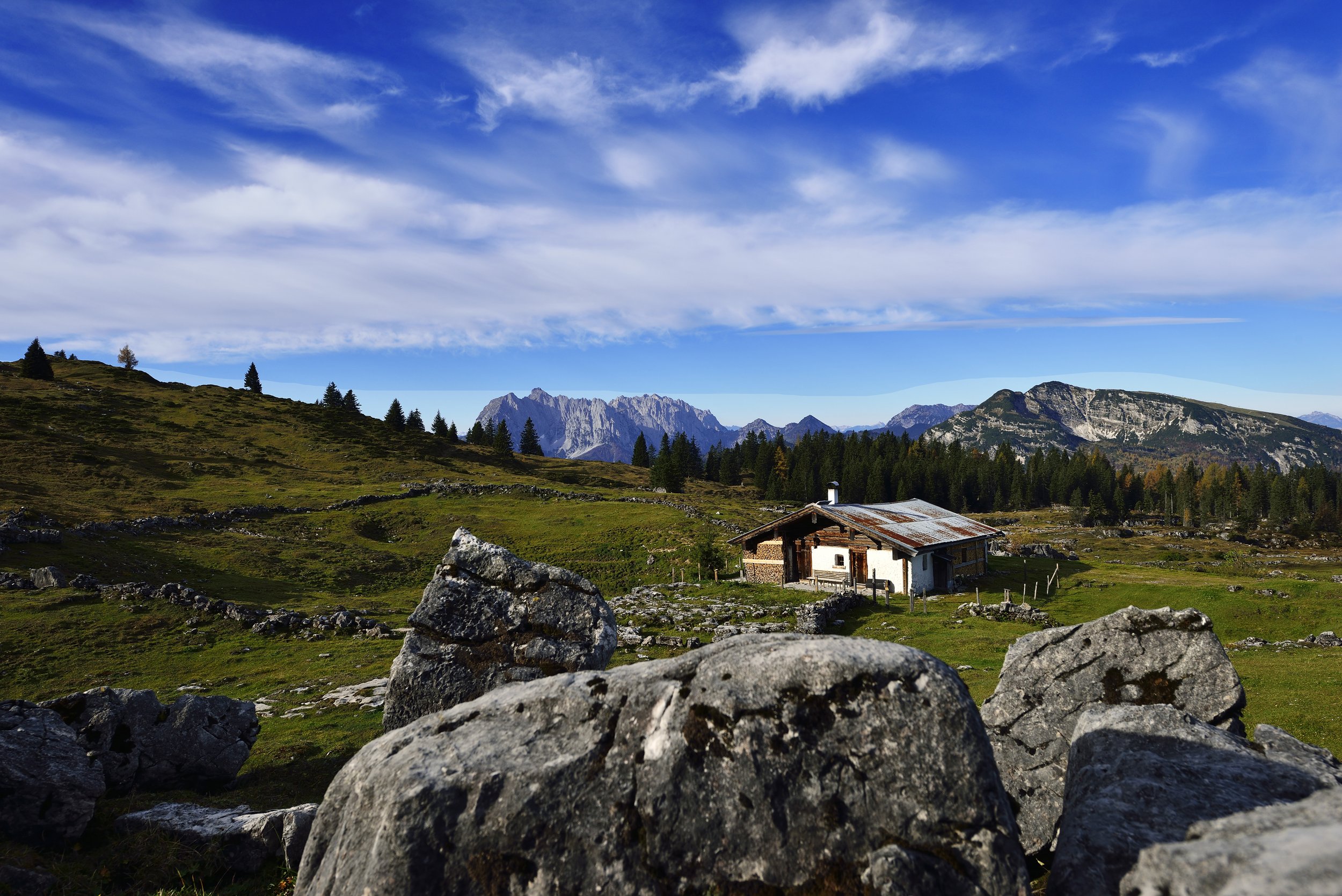 Hut on the Eggenalm in the Chiemgau Alps