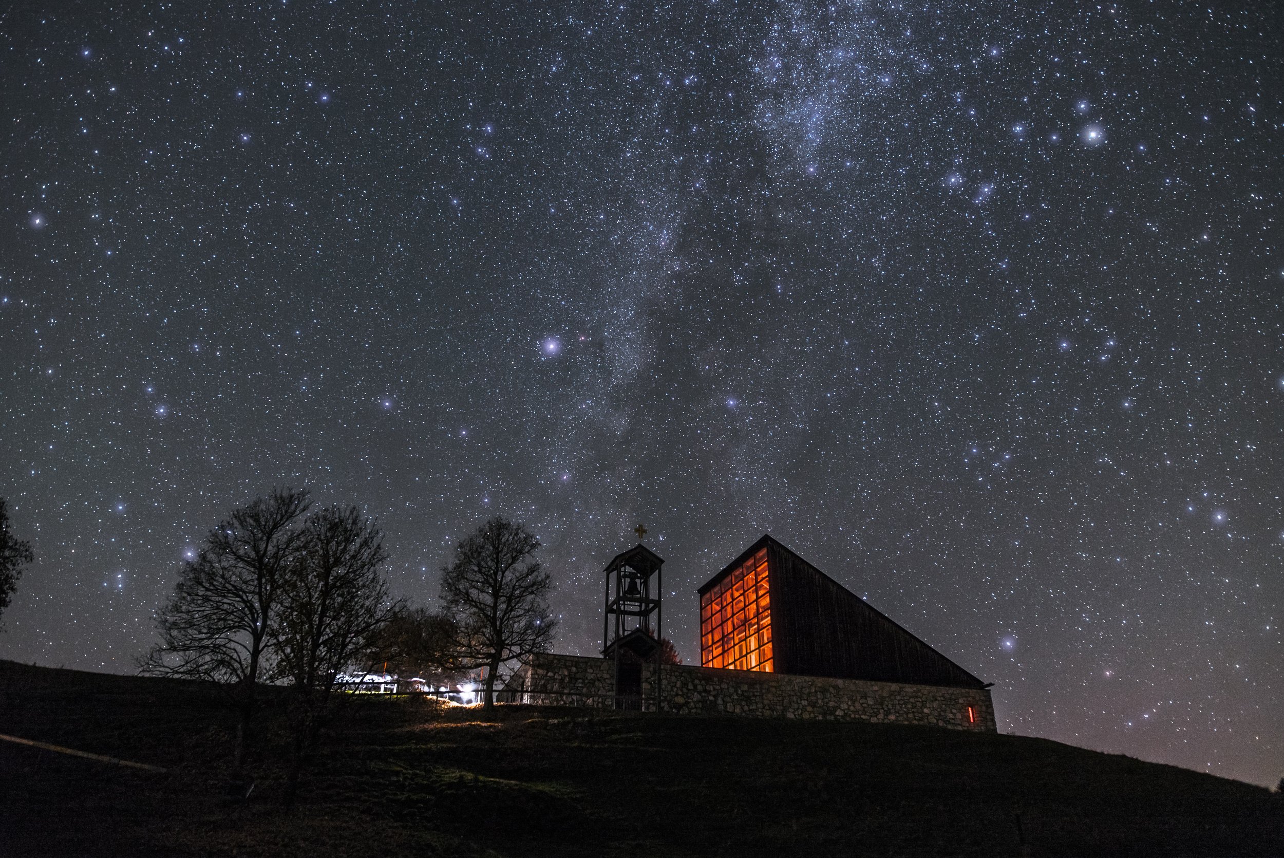 Dark Sky Park Winklmoos-Alm - Church and Milky Way