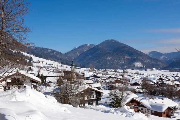 View to Reit im Winkl in winter