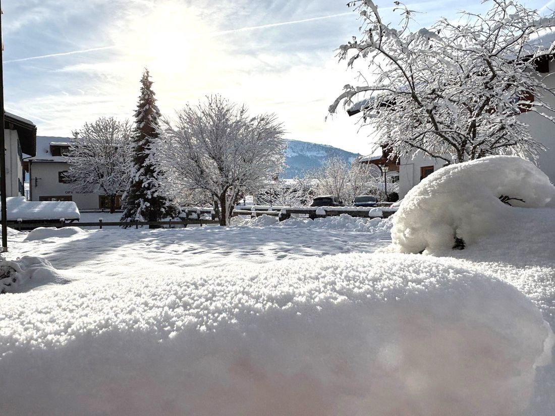 Die Terrasse im Schnee