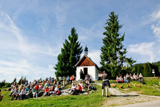 Alm-Andacht auf der Winklmoos-Alm