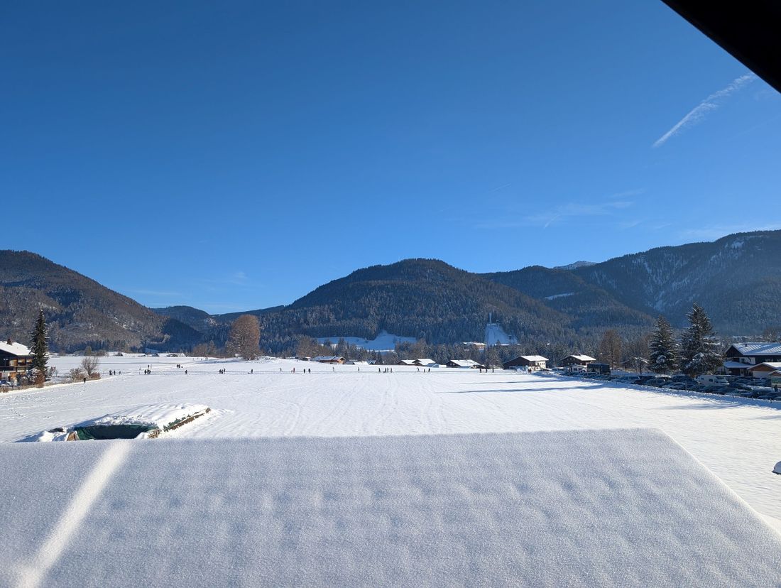 Balkonblick im Winter
