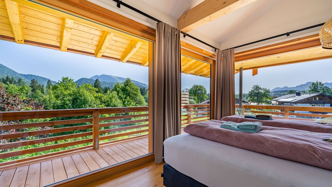 Schlafzimmer mit Panoramablick