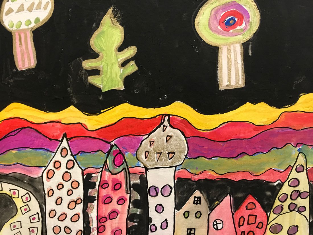 Malbeispiel "Hundertwasser-Häuser"