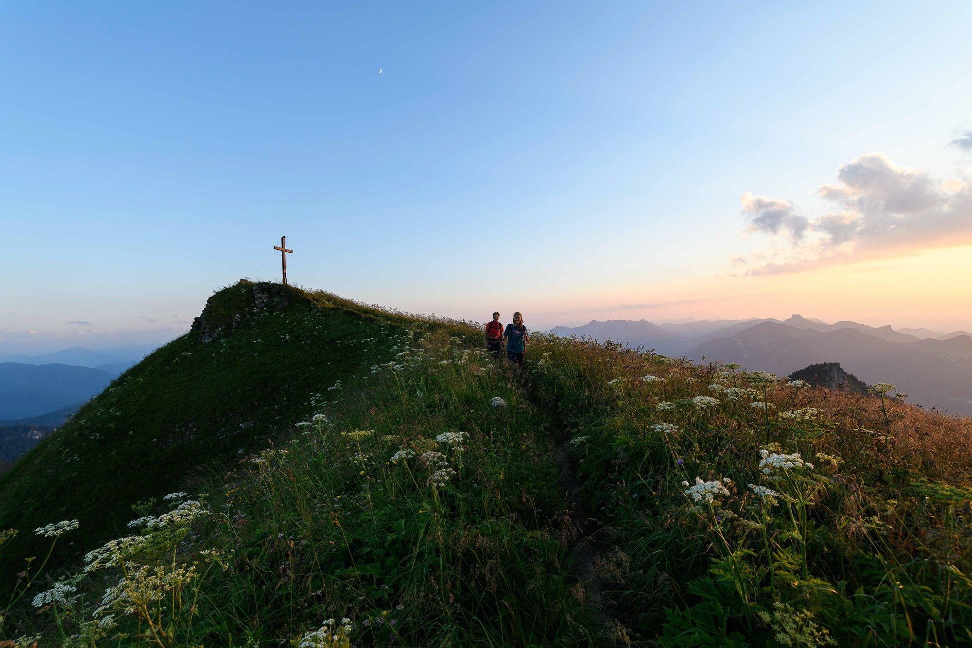Wanderung zum Hochgern Gipfelkreuz