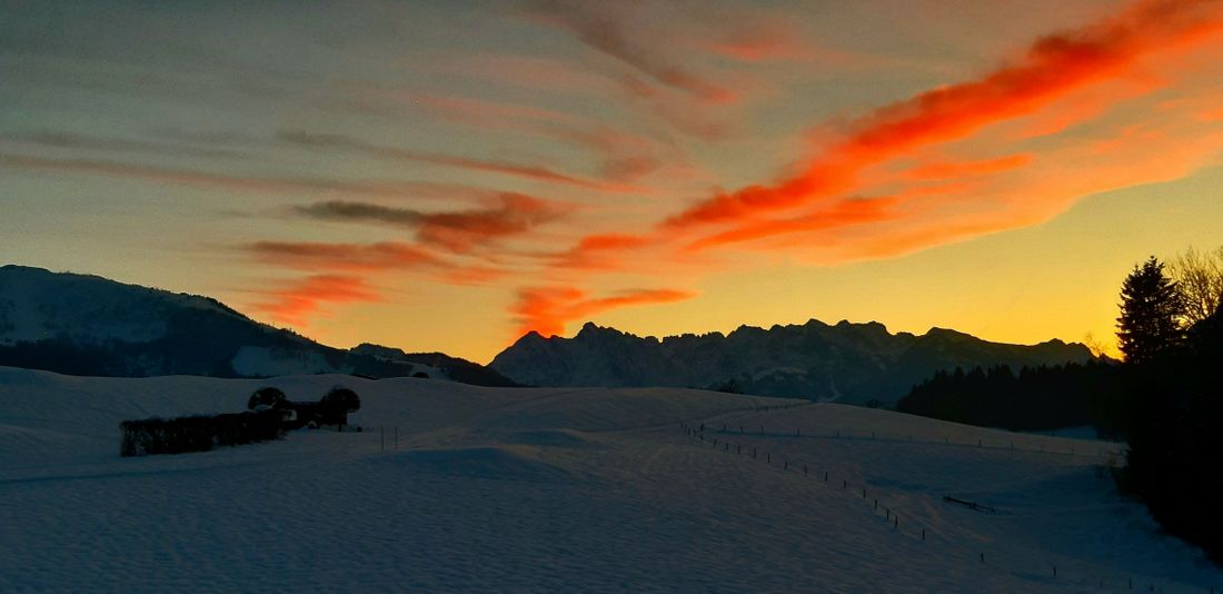 Sonnenuntergang im Winter