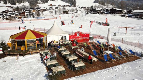 Schirmbar am Kinderskihang