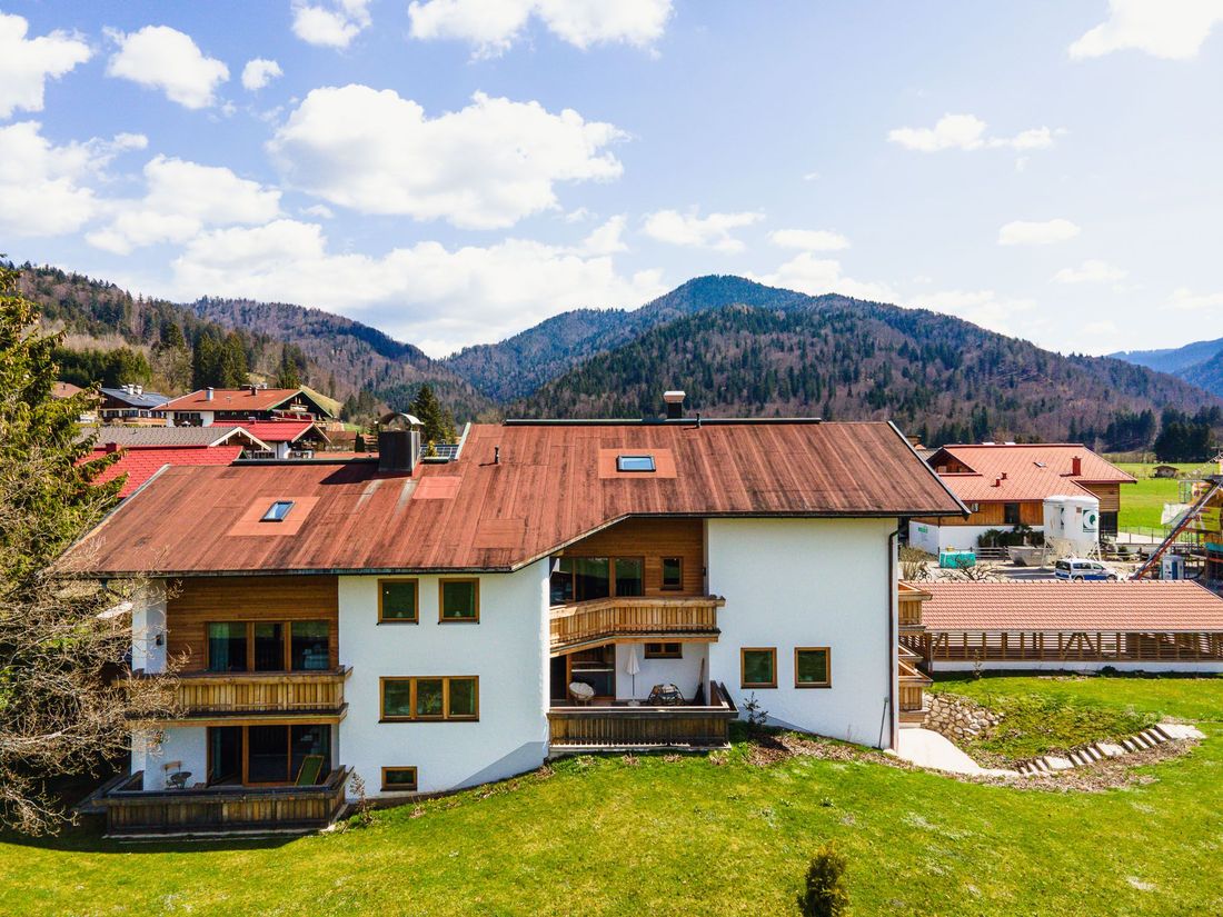 Blick aufs Haus Soho Mountain Chalet & Spa