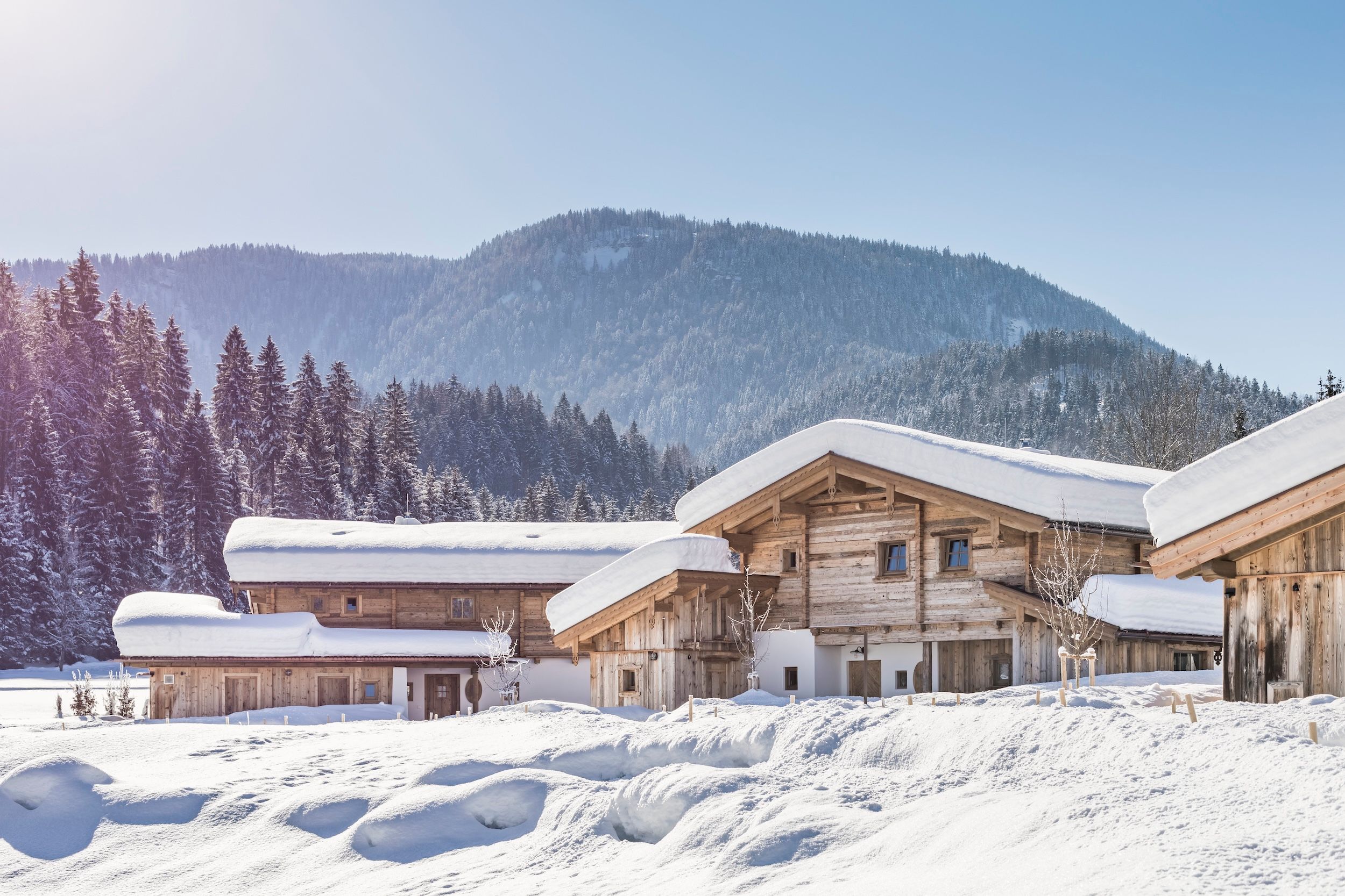 Chalets im Winter