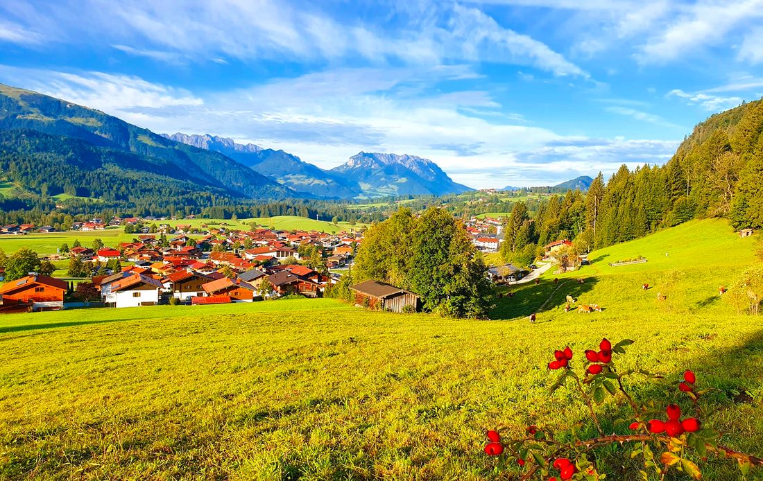 Blick auf Reit im Winkl im Sommer
