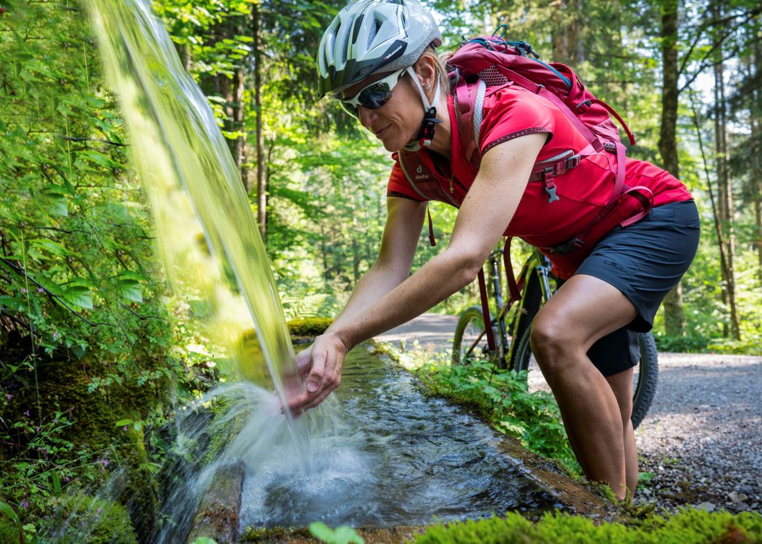Erfrischung bei der Radtour