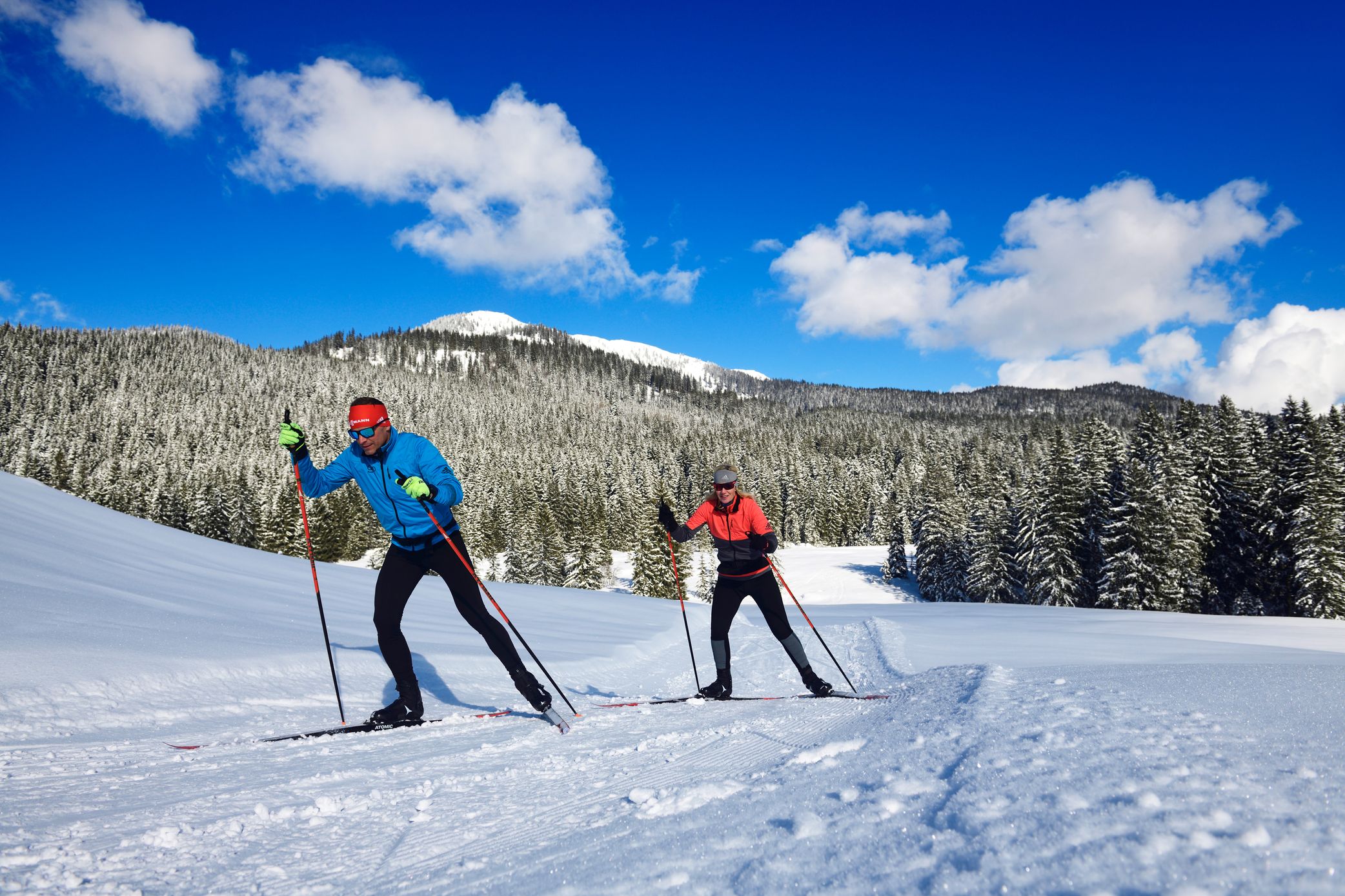Langlaufen auf der Winklmoos-Alm im Chiemgau