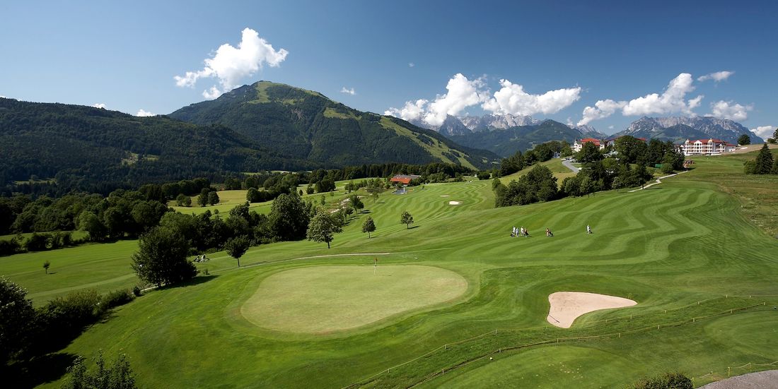 Golfplatz Reit im Winkl mit Kaiserblick Bayern/ Tirol