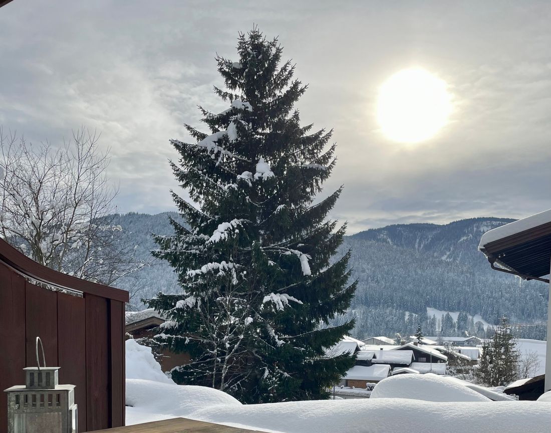 Terasse bei Schnee