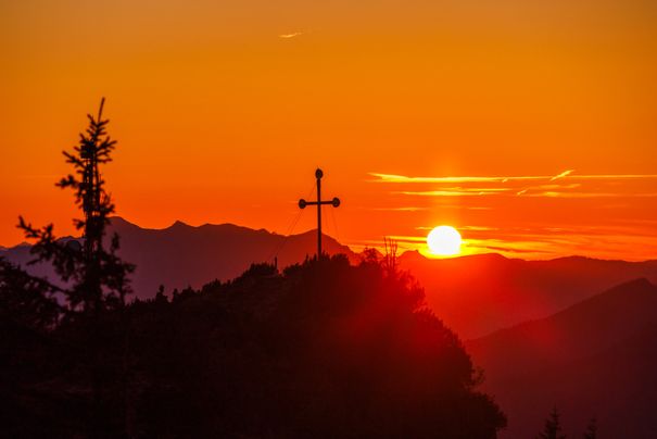 Sonnenuntergang vom Rauschberg