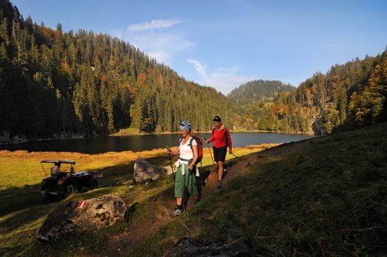 Wanderer am Taubensee