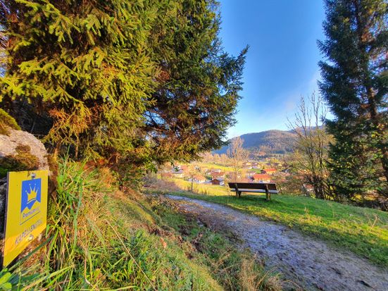 Kapellensteig mit Blick Richtung Entfelden Abendstimmung