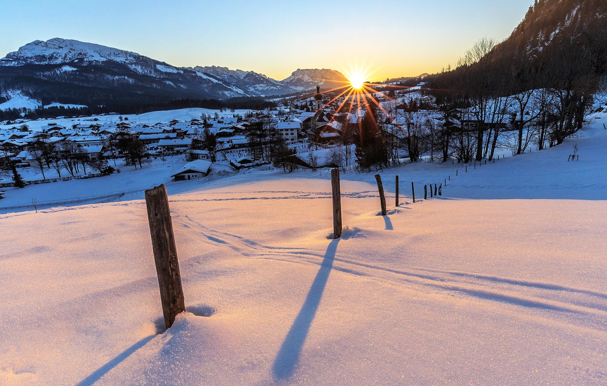 Sonnenuntergang im Winter