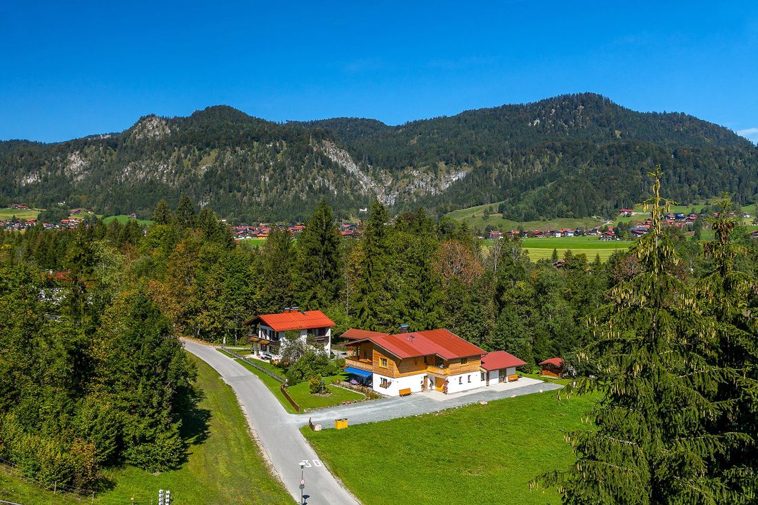 Das Haus Alpina von oben