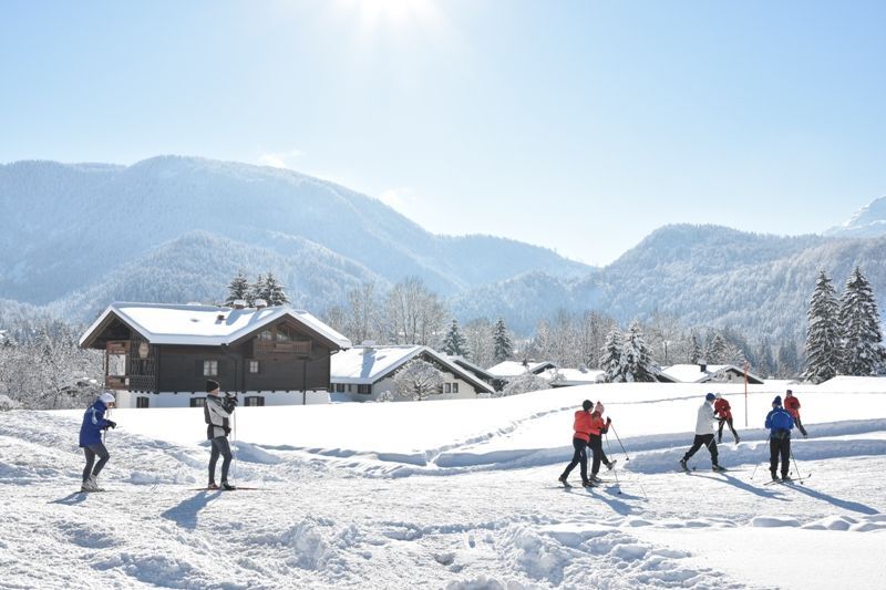 Langlaufloipe direkt vorm Haus Döllerer