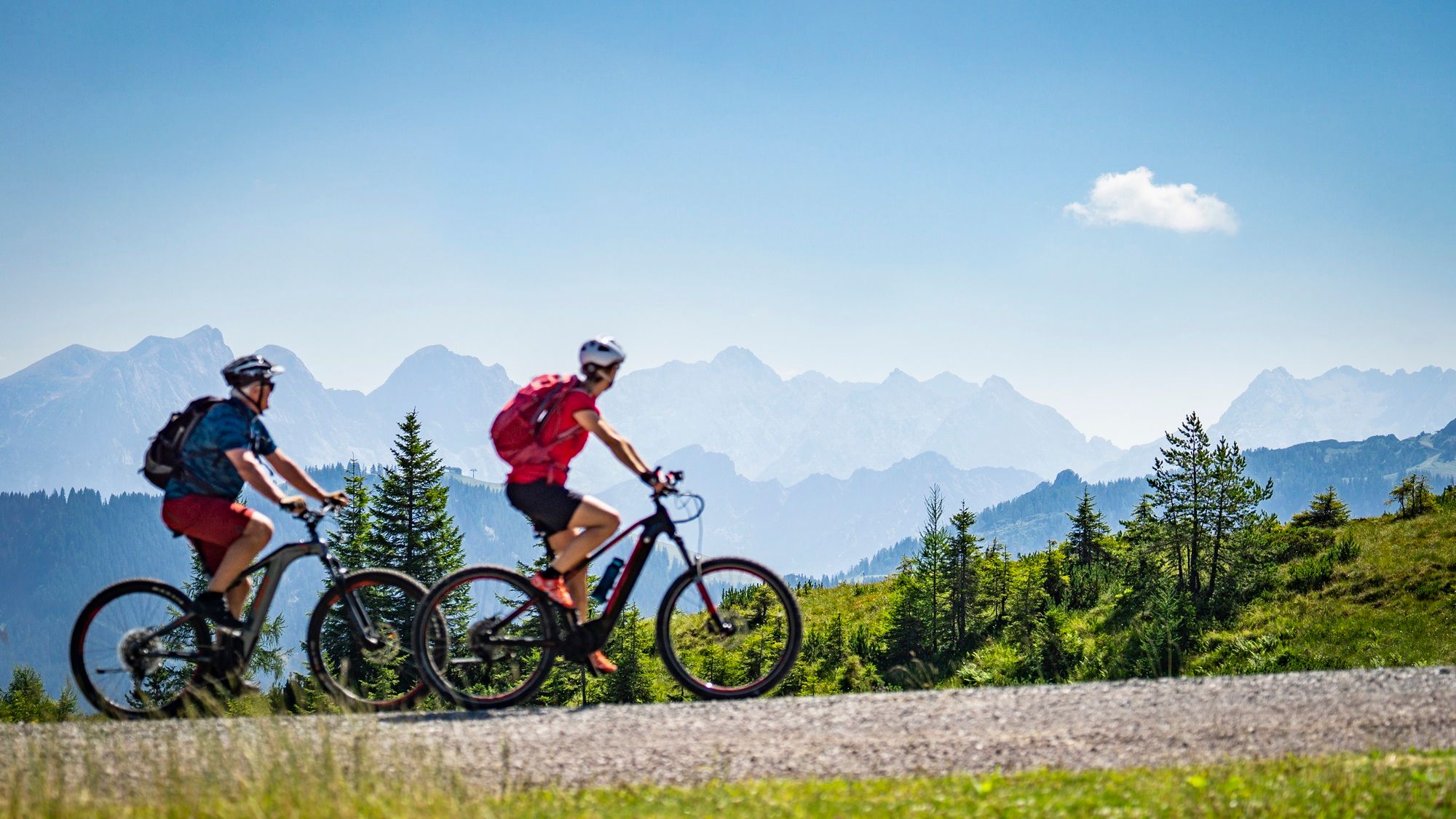 Mit dem Fahrrad auf der Winklmoos-Alm