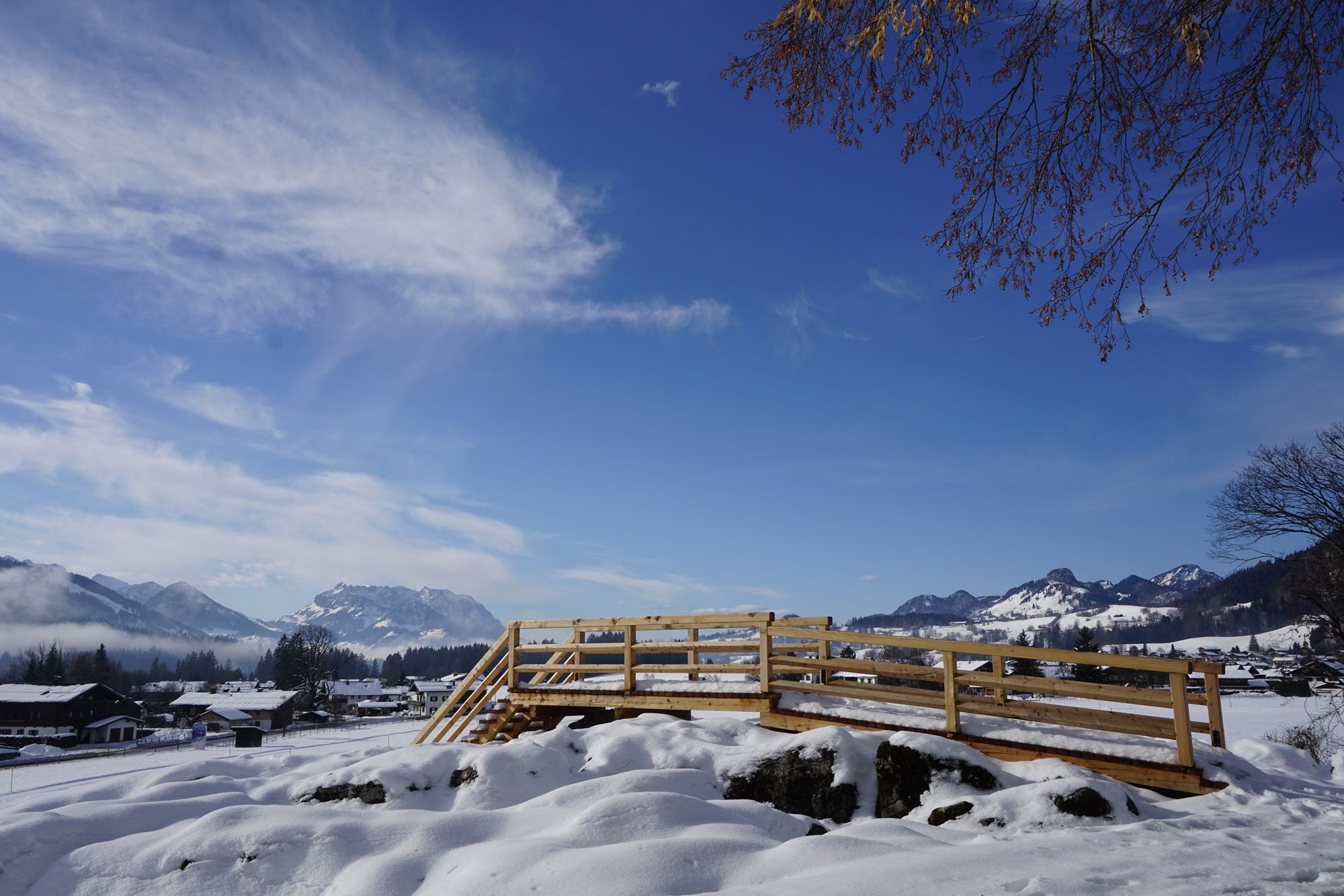 Gletschermühlen Platzl im Winter