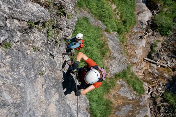 Blick in den Klettersteig