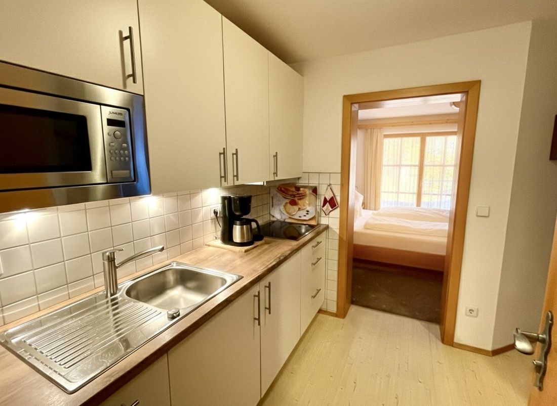 Küche Boutique Ferienwohnung „Bergveilchen“ im  Haus am Wiesbach